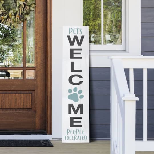 P. Graham Dunn 4ft. Pets Welcome Porch Sign